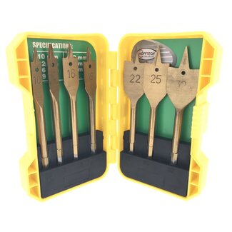 Hofftech 7-delige speedborenset - titanium coating - voor alle houtsoorten - inclusief opbergbox Hofftech 7-delige speedborenset - titanium coating - voor alle houtsoorten - inclusief opbergbox