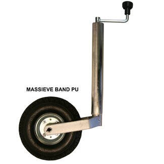 Benson Opklapbaar neuswiel - antilek PU wiel - stalen velg - 260 x 80 mm - Ø48 mm