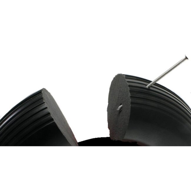 Benson Opklapbaar neuswiel - antilek PU wiel - stalen velg - 260 x 80 mm - Ø48 mm