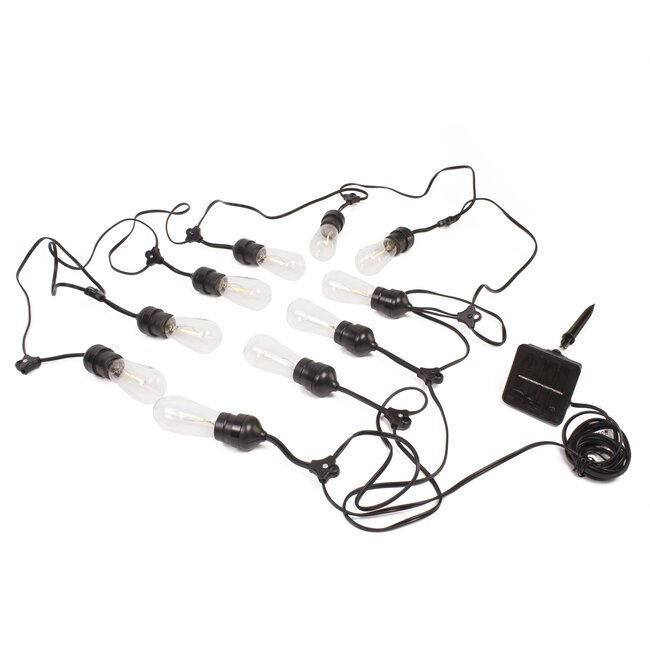 Benson Solar LED lichtsnoer - 10 lampen - 6 meter - warm wit - binnen en buiten