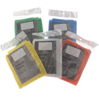 Benson Wegwerp regenponcho - Mix kleur - Maat L - Lichtgewicht en compact