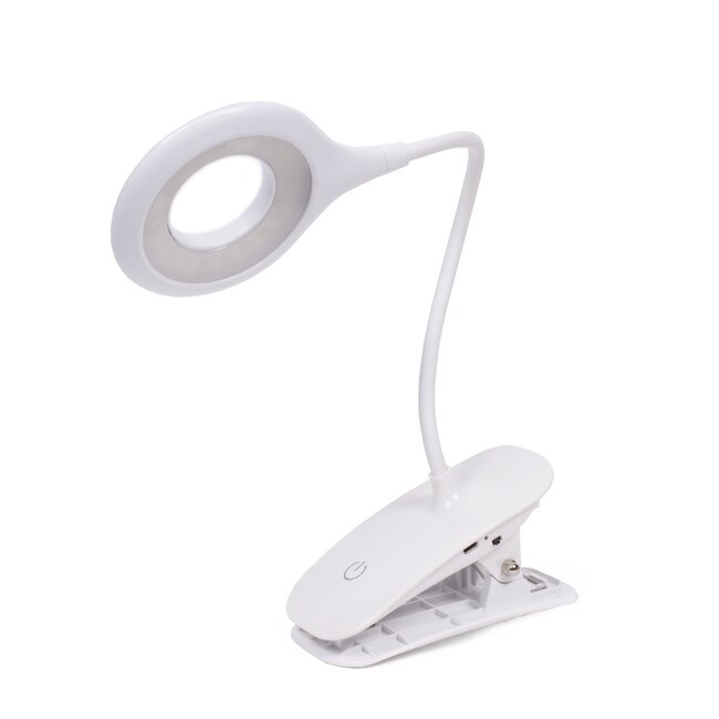 Benson Oplaadbare LED-lamp met klem - 3 dimstanden - 3 watt - flexibele hals