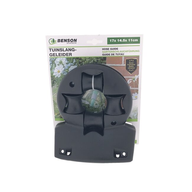 Benson Tuinslanggeleider - 360-graden geleiding - Voorkomt knopen en schade - 17x14.5x11 cm - Zwart kunststof