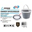 Benson Opvouwbare emmer - 10 liter - ruimtebesparend - lichtgewicht - wit/grijs of wit/groen