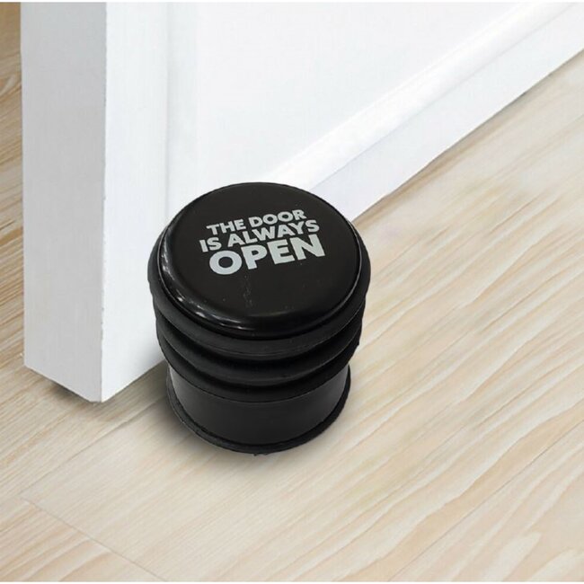 Benson Deurstopper met tekst - groen/zwart - diameter 7,5 cm - 810 gram