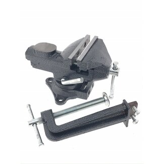 Hofftech 2-in-1 bankschroef - 360 graden draaibaar - 75 mm - gietijzer