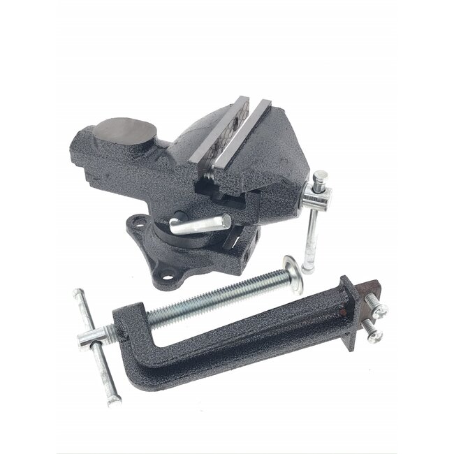 Hofftech 2-in-1 bankschroef - 360 graden draaibaar - 75 mm - gietijzer