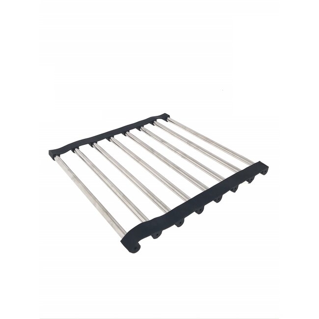 Benson Pannenonderzetter en afdruiprek - antislip - krasbestendig - RVS - 22 x 22 cm