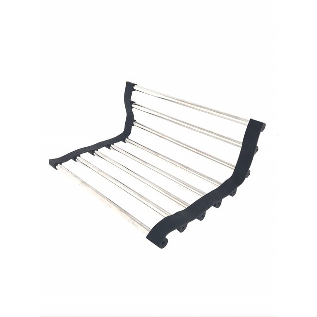 Benson Pannenonderzetter en afdruiprek - antislip - krasbestendig - RVS - 22 x 22 cm