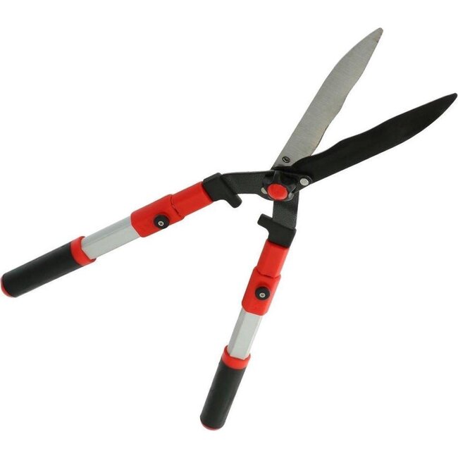 Benson Telescopische heggenschaar - Verstelbare lengte 60-80 cm - Gehard chroom - Tefloncoating - Softgrip handvat