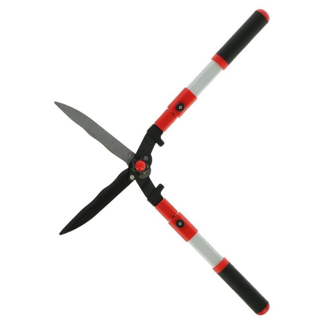 Benson Telescopische heggenschaar - Verstelbare lengte 60-80 cm - Gehard chroom - Tefloncoating - Softgrip handvat