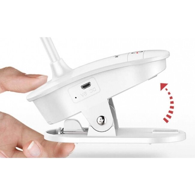 Benson Oplaadbare LED-lamp met klem - 3 dimstanden - 3 watt - flexibele hals