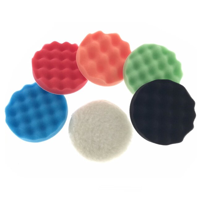 Hofftech Complete poetskit - polijst set - Ø 125 mm - 6-delig - klittenbandsysteem