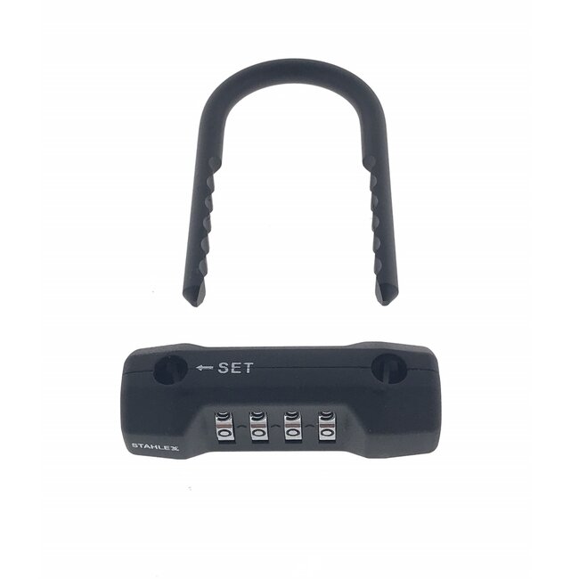 Stahlex Beugel-cijferslot - 4-cijferig - Grote buttons - 75 x 100 mm - Zwart