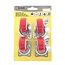 Benson Zwenkwielen set - geremd en ongeremd - 50 mm - rood - 4 stuks