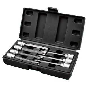 Hofftech Verlengde Torx doppenset - 7-delig - 100 mm - Chroom-vanadiumstaal - Inclusief opbergdoosje