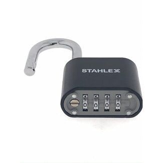 Stahlex Cijferslot - 4-cijferig - Staal - Zwart - 50 mm - Grote knoppen