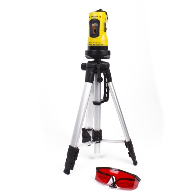 Benson Zelfnivellerende bouwlaser met kruislijn en statief - 10 meter bereik - 360 graden draaibaar - Inclusief opbergkoffer