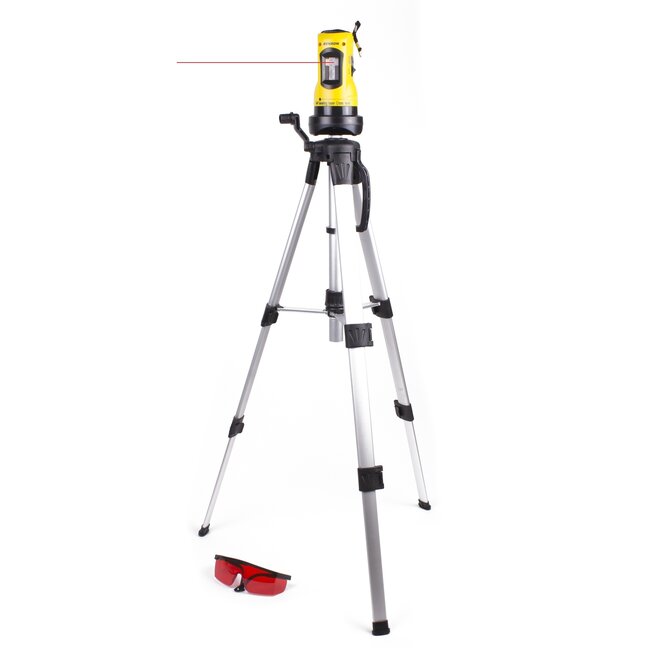 Benson Zelfnivellerende bouwlaser met kruislijn en statief - 10 meter bereik - 360 graden draaibaar - Inclusief opbergkoffer