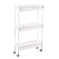 Benson Opbergrek op wielen - 3 niveaus - compact - 47 x 16.5 x 80 cm - wit