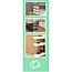Benson Opbergrek op wielen - 3 niveaus - compact - 47 x 16.5 x 80 cm - wit