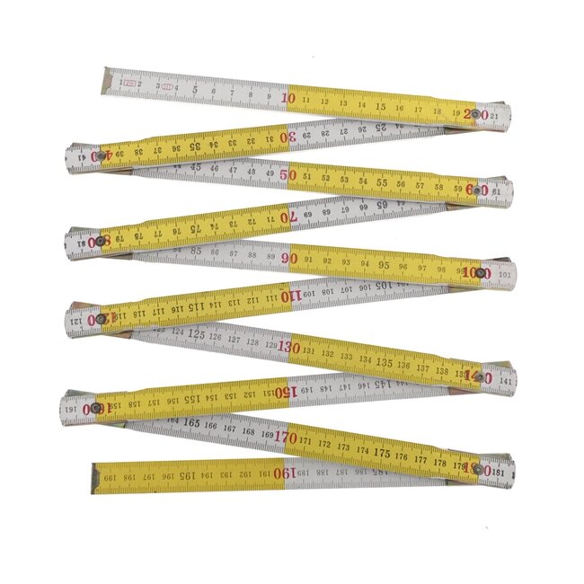 Benson Inklapbare houten duimstok - 2 meter - metrische en imperiale schaalverdeling