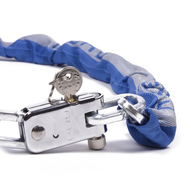 GAD Kettingslot - gehard staal - SuperSafe cilinder - 110 cm - blauw
