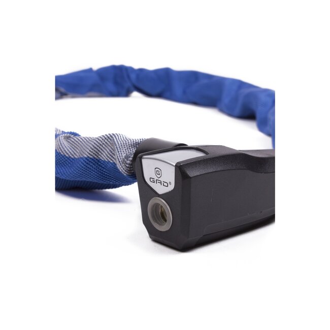 GAD Professioneel kettingslot - gehard staal - SuperSafe cilinder - 110 cm - blauw