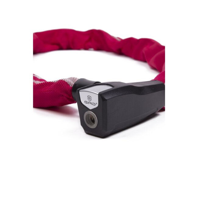 GAD Sterk kettingslot - gehard staal - SuperSafe cilinder - 110 cm - rood