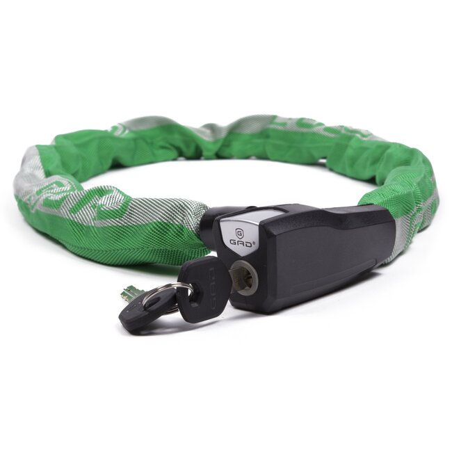 GAD Sterk kettingslot - gehard staal - SuperSafe cilinder - groen - 110 cm