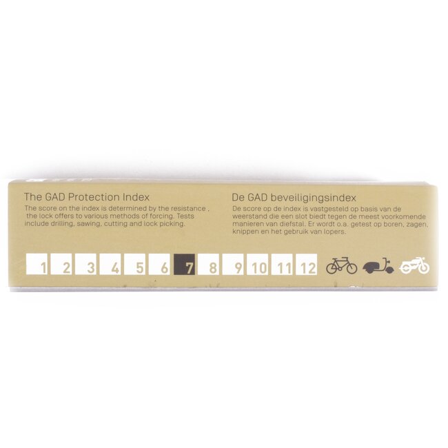 GAD Sterk kettingslot - gehard staal - SuperSafe cilinder - groen - 110 cm