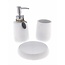 Benson 3-delige badkamerset - wit - keramiek - 26 cm