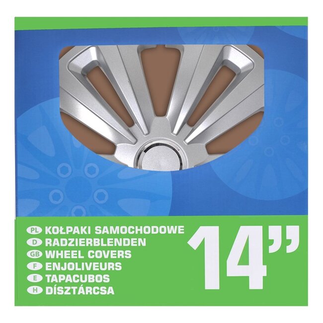 ProPlus Wieldoppen Set - Ø 14 inch - Terra - Zilvergrijs - 4 stuks