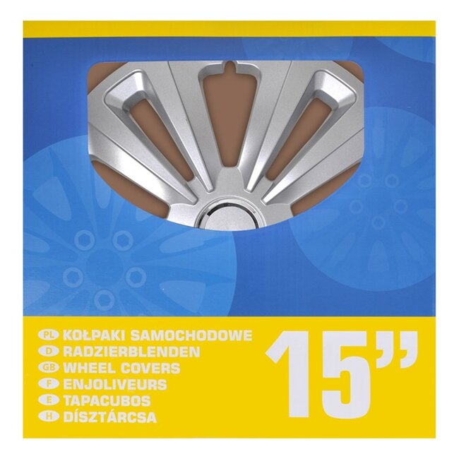 ProPlus Wieldoppen Set - Ø 15 inch - Terra - Zilvergrijs - 4 stuks