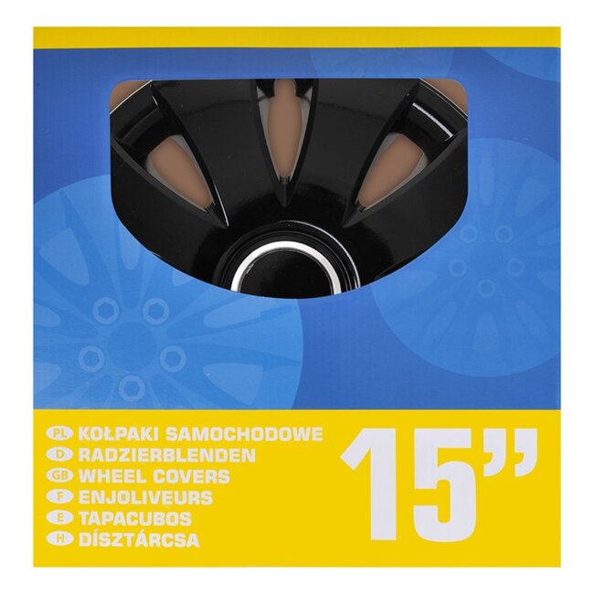 ProPlus Wieldoppen Set - Ø 15 inch - Aura - Zwart - 4 stuks