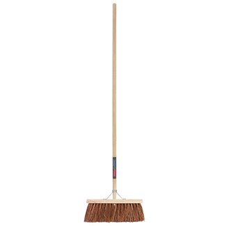 Talen Tools Buitenbezem 37 cm met Natuurvezel Haren - Inclusief 140 cm Steel