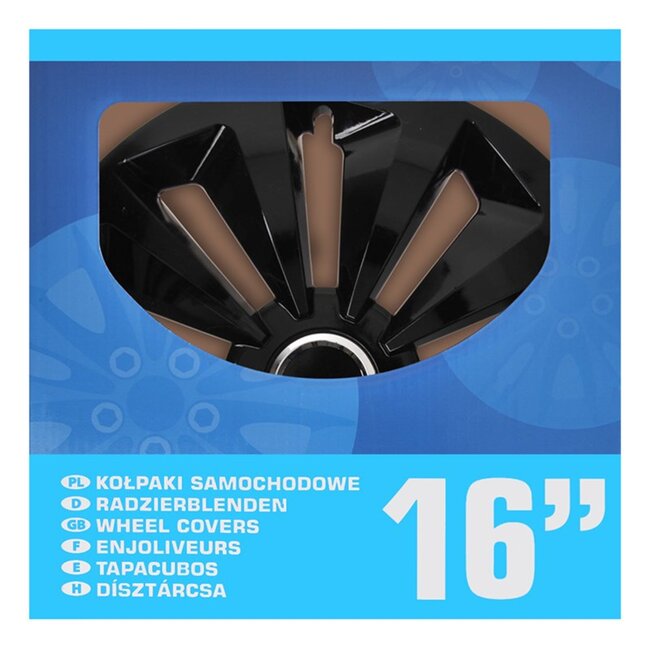 ProPlus Wieldoppen Set - Ø 16 inch - Fox Classic - Zwart - 4 stuks