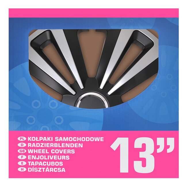 ProPlus Wieldoppen Set - Ø 13 inch - Terra - Mat Zwart / Aluminium - 4 stuks