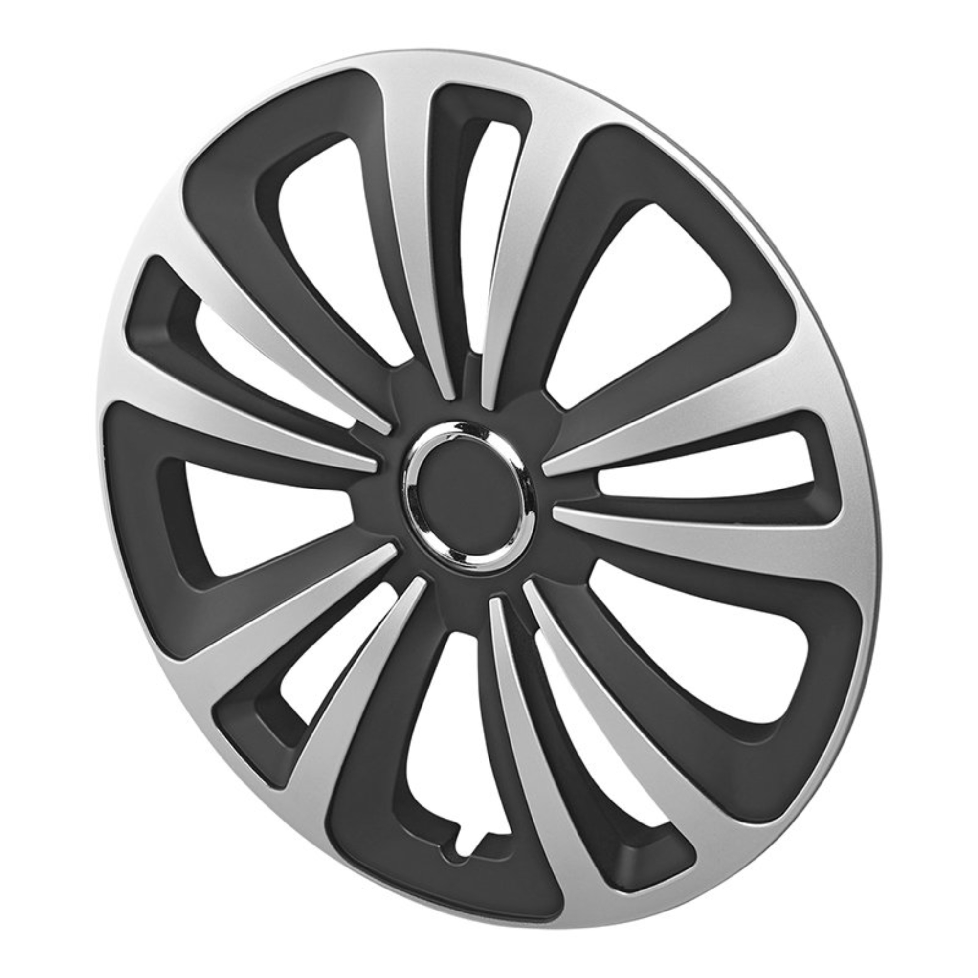 Wieldoppen voor PEUGEOT 14, N-POWER BICOLOR azuur-zwart 4 stuks