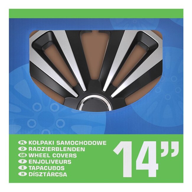 ProPlus Wieldoppen Set - Ø 14 inch - Terra - Mat Zwart / Aluminium - 4 stuks