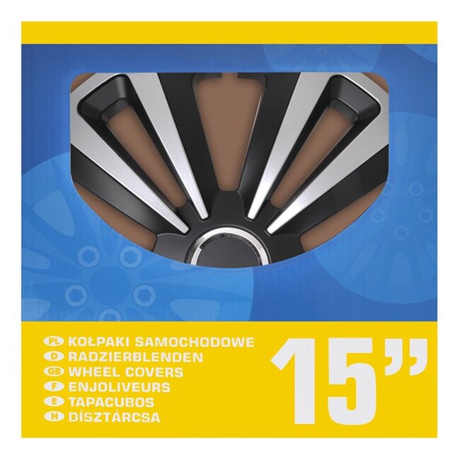 ProPlus Wieldoppen Set - Ø 15 inch - Terra - Mat Zwart / Aluminium - 4 stuks