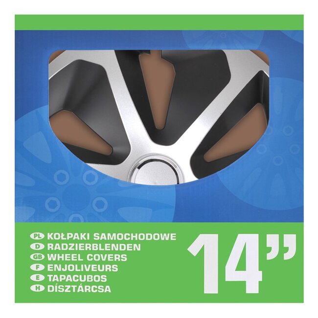 ProPlus Wieldoppen Set - Ø 14 inch - Roco - Mat Zwart / Aluminium - 4 stuks