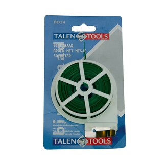 Talen Tools Binddraad Groen 30 meter - Inclusief Snijmesje voor Tuinieren