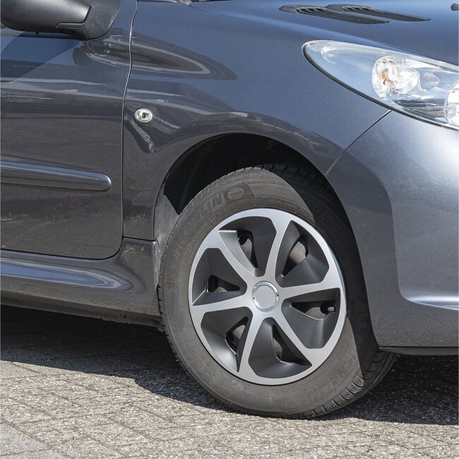 ProPlus Losse Wieldop - Ø 15 inch - Roco - Mat Zwart / Aluminium - per stuk