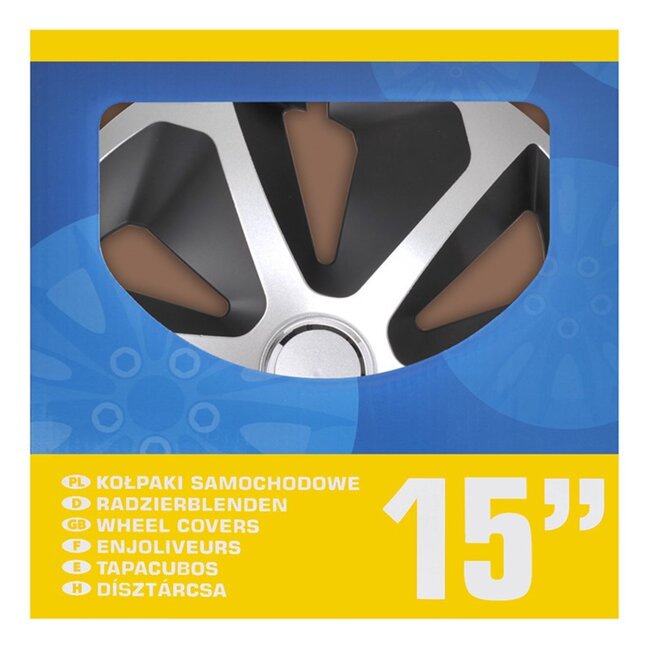 ProPlus Wieldoppen Set - Ø 15 inch - Roco - Mat Zwart / Aluminium - 4 stuks