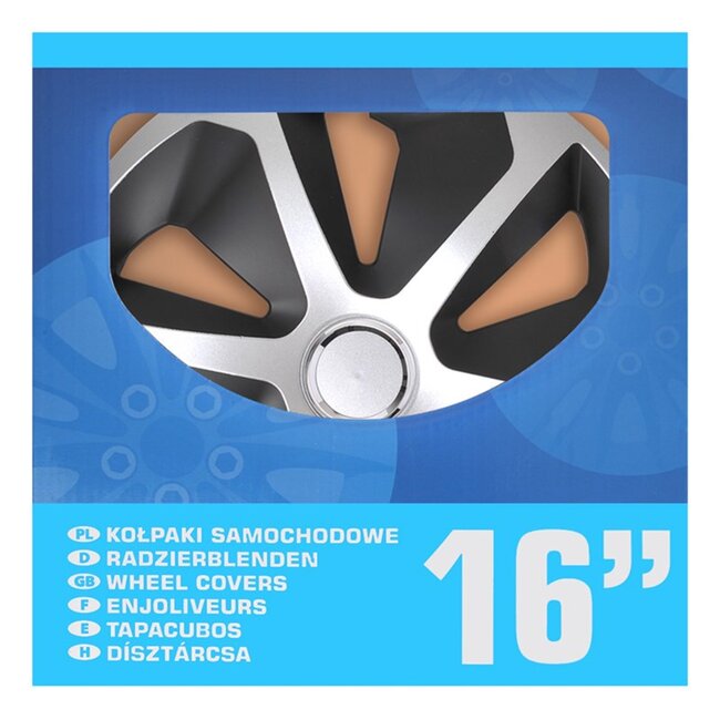 ProPlus Wieldoppen Set - Ø 16 inch - Roco - Mat Zwart / Aluminium - 4 stuks