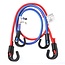 ProPlus Verstelbare bagagespinnen - set van 2 - stretchbaar - Ø 8 mm - 80 en 100 cm - rood en blauw