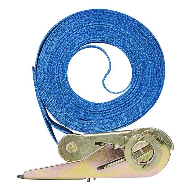 Pro Plus Spanband met Ratel - Blauw - 25 mm x 5 meter