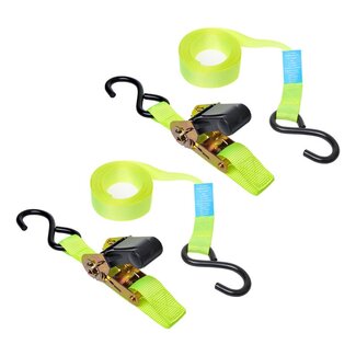 ProPlus Spanband met ratel - 5 meter - 25 mm breed - set van 2 - groen