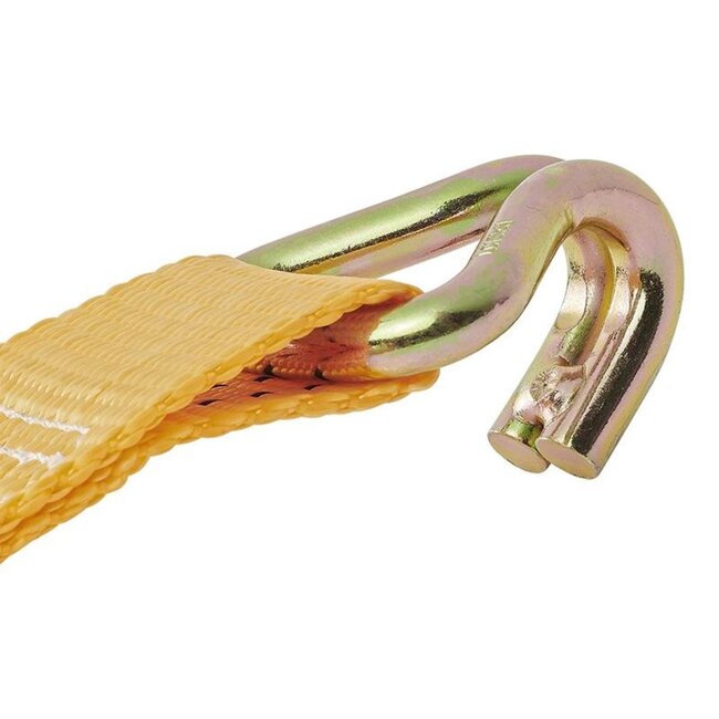 ProPlus Spanband met ratel - 8 meter - 38 mm - oranje - 1500 kg belasting - 3000 kg breekkracht